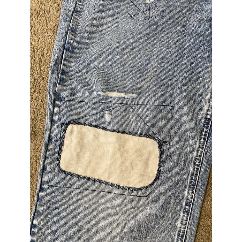 Universal Thread 90s Baggy Mid Rise Patchwork Jeans Women’s Size 8 - Picture 5 of 16